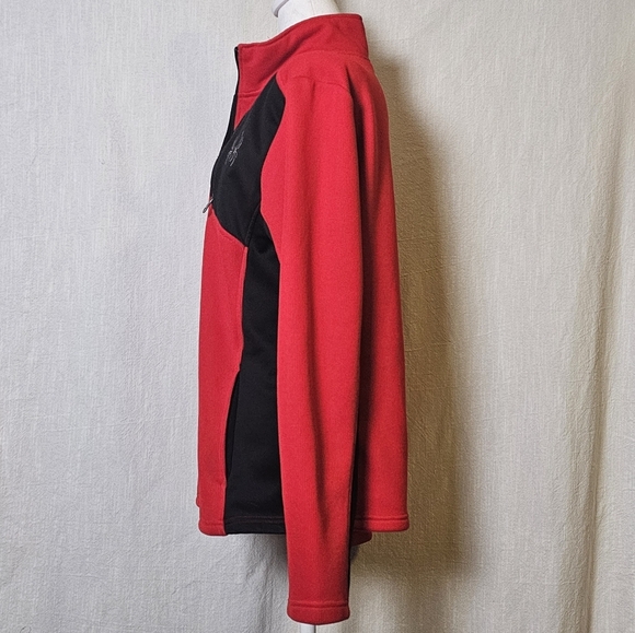 SPYDER Mens Cold WeatherQuarter Zip Pullover Red/Black Sweater/Sweatshirt SZ M - Picture 6 of 15